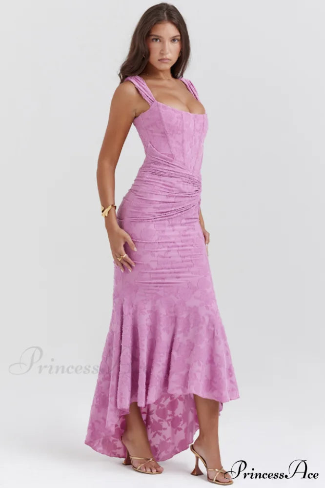 Cesca Rose Pink Charming Floral Maxi Dress