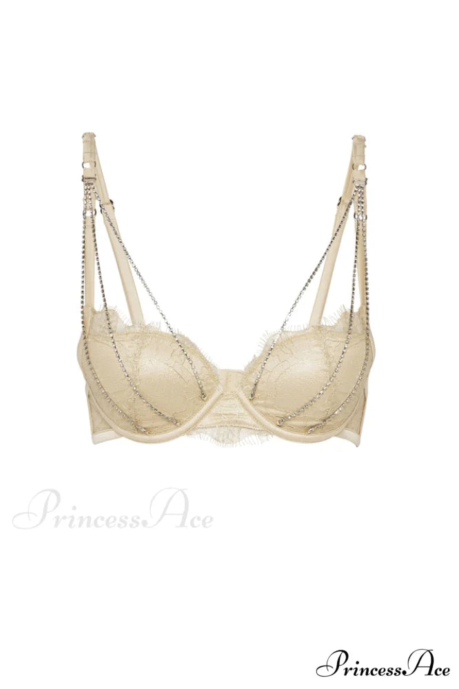 Chain Bra & Charming Underwear Garter Belt Set