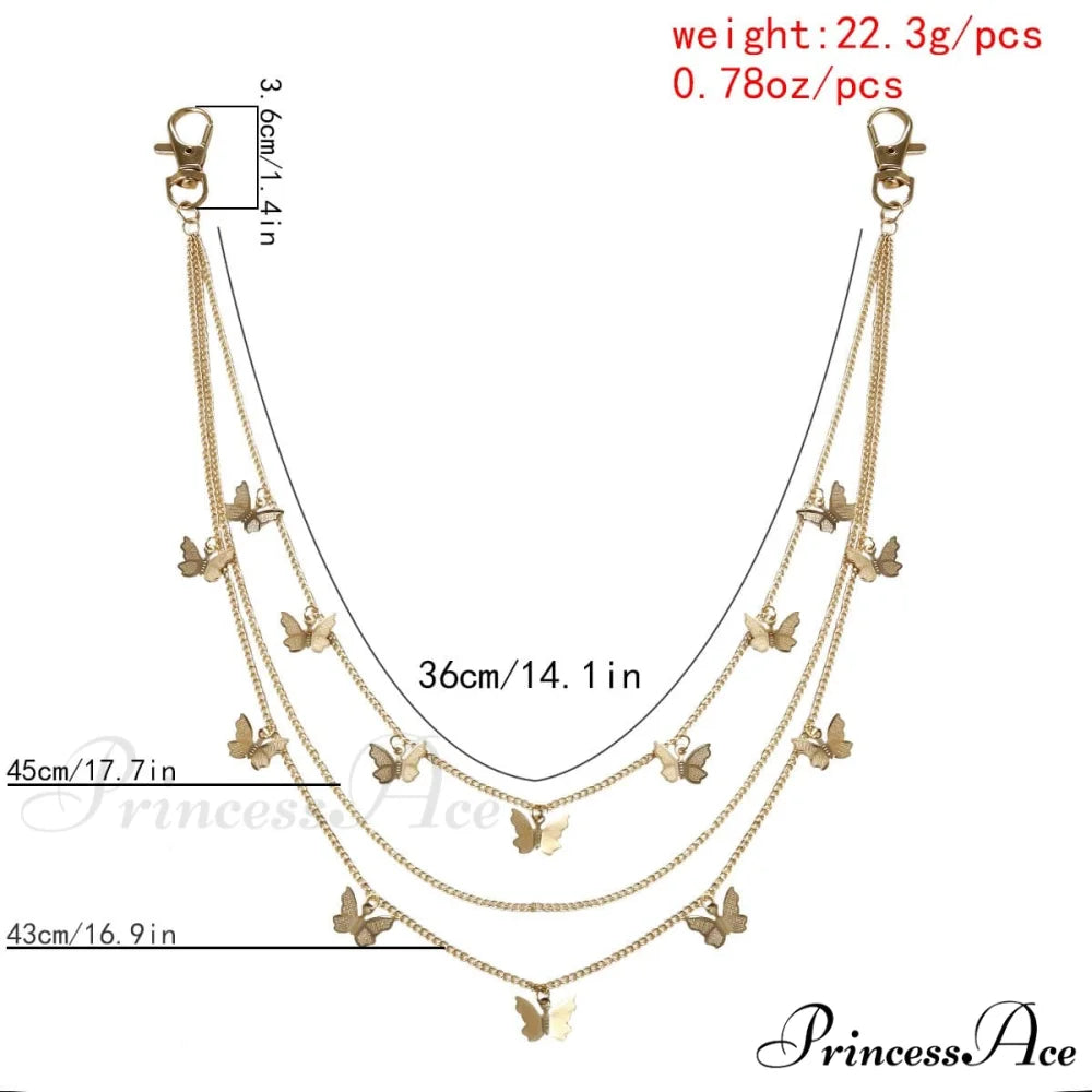 chain Butterfly with applique waist layers