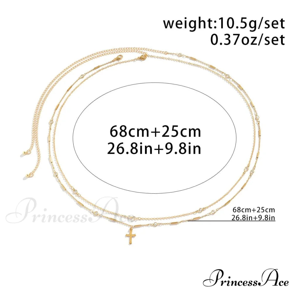 chain Cross and pendant waist set