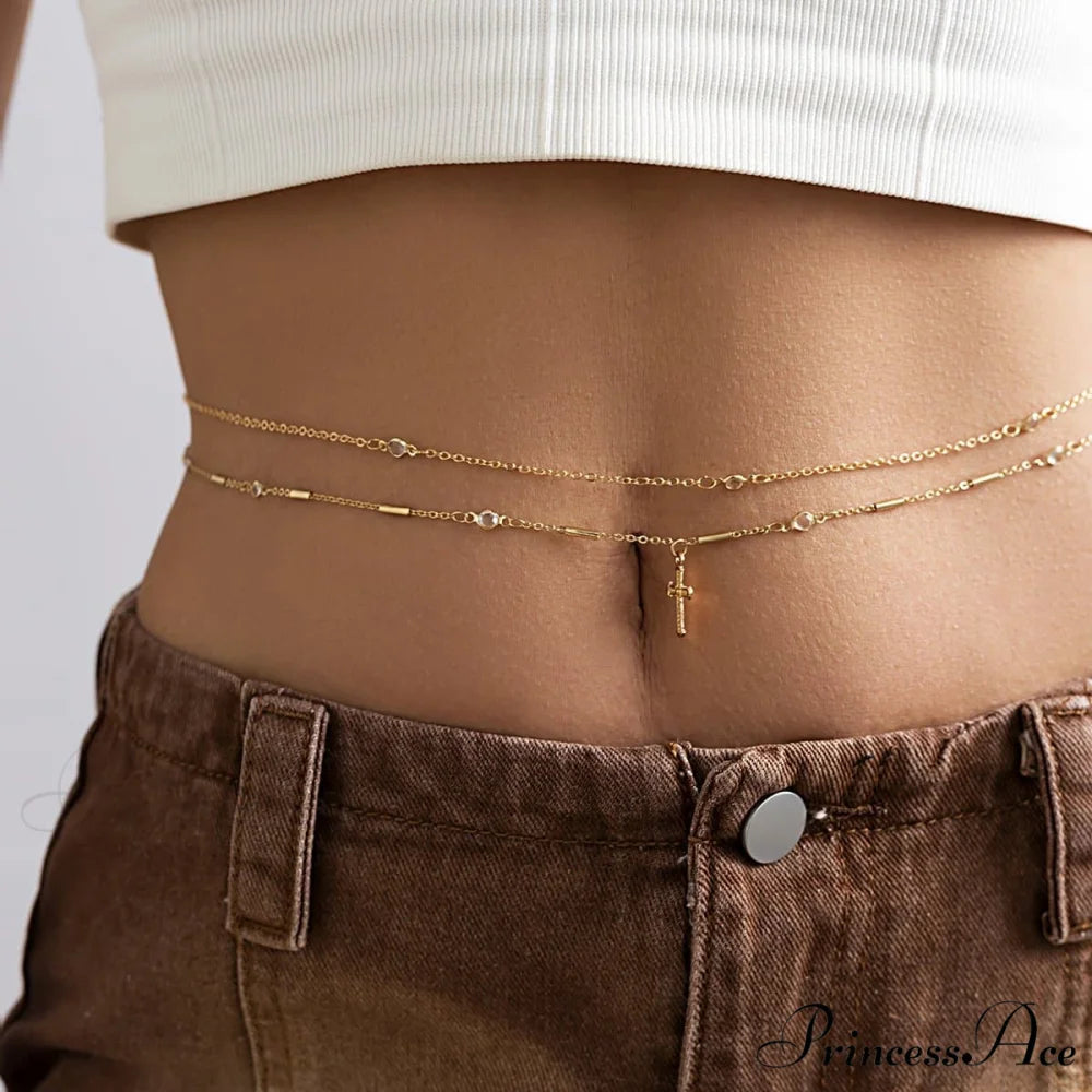 chain Cross and pendant waist set