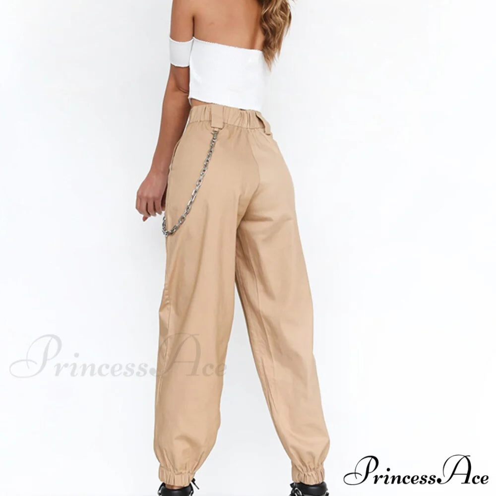 Chain Loose Pants Hip Pop Trousers Streetwear