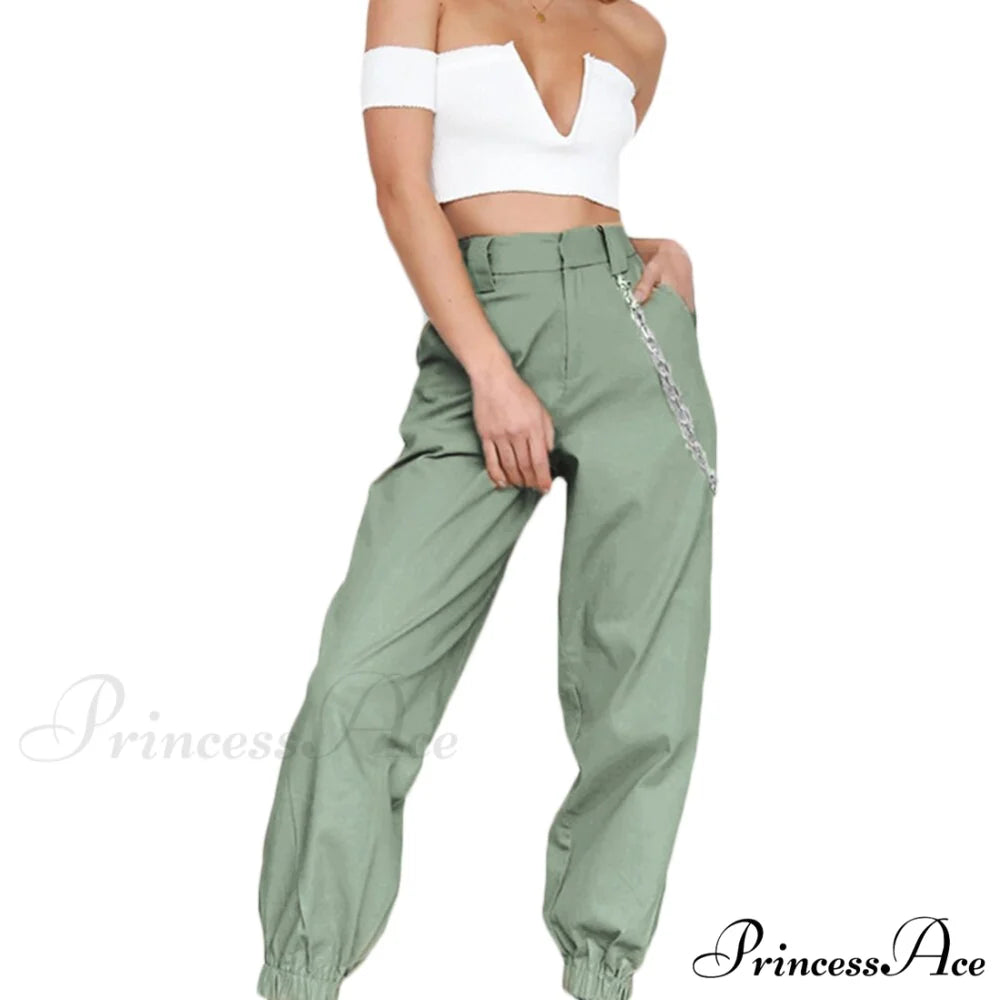Chain Loose Pants Hip Pop Trousers Streetwear