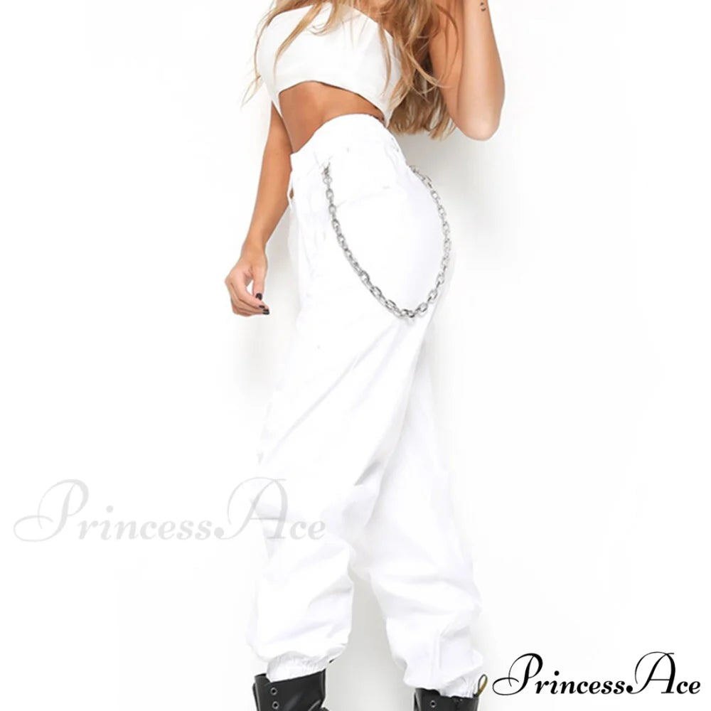 Chain Loose Pants Hip Pop Trousers Streetwear