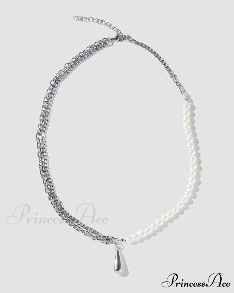 Chain Pearl Necklace