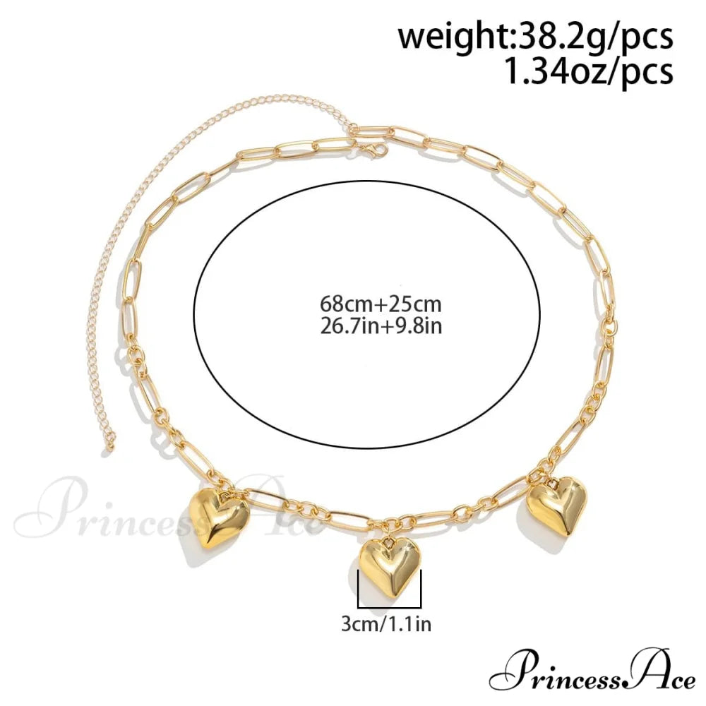 chain with Solid waist heart pendant