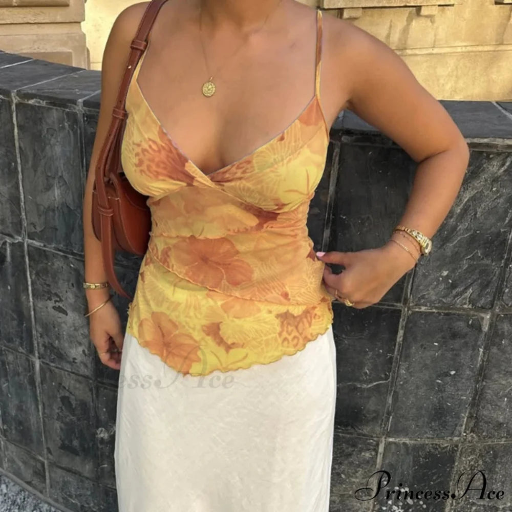 Changeable Frilled Open-Back Crop Top gold / S croptop-250223