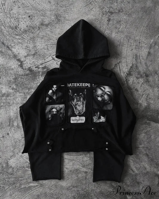 Character Graphic Dark Hoodie black 4 / S hoodies-241228