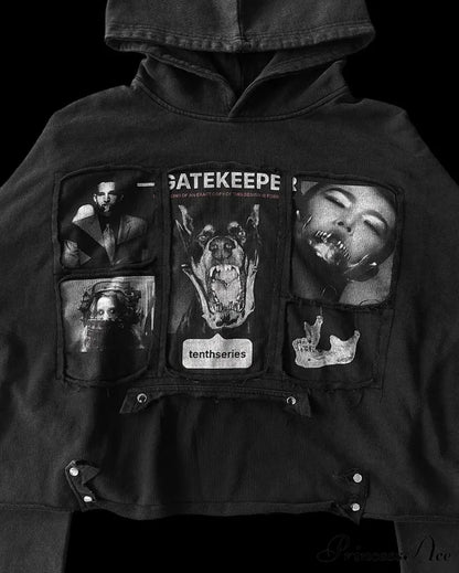 Character Graphic Dark Hoodie hoodies-241228