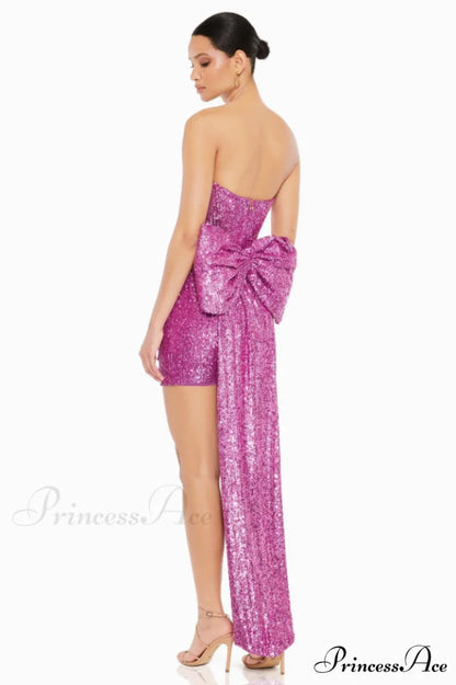 Charisma Elegant Mini Dress XS / Berry