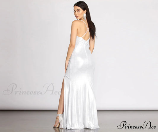 Charlie Metallic Stylish Knit Mermaid Dress