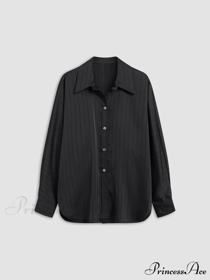 Charlotte Oversized Button Trendy Up Collared Shirt