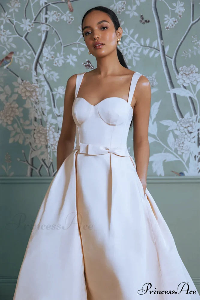 Charlotte Satin Graceful A-Line Wedding Dress