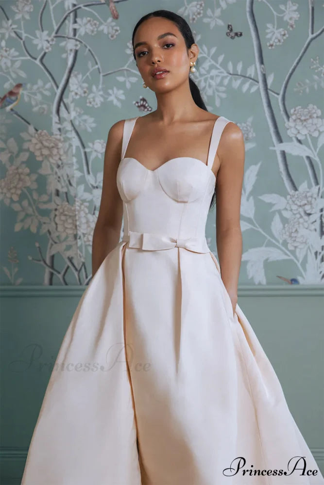 Charlotte Satin Graceful A-Line Wedding Dress