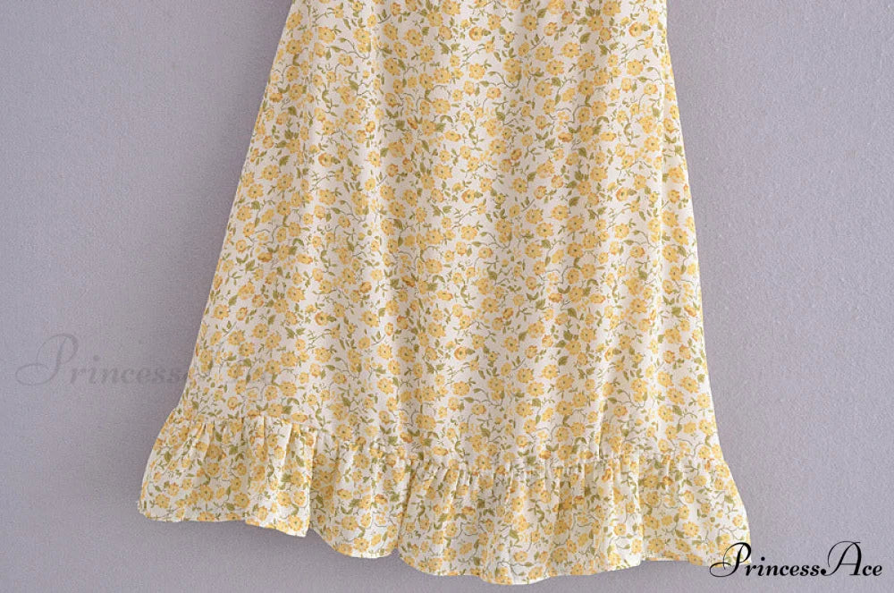 Charming Ditsy Floral Charming Ruffled Mini Dress