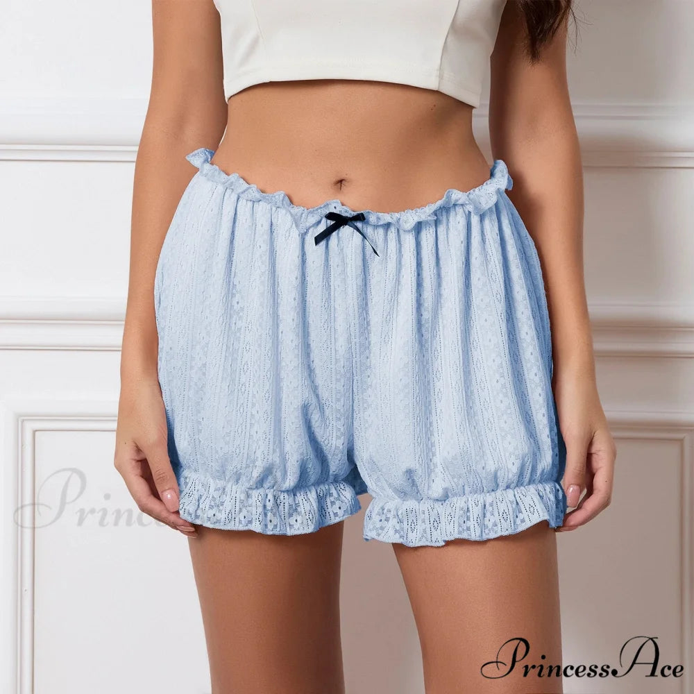 Charming Gathered Pumpkin Mini Blue / S short-250223