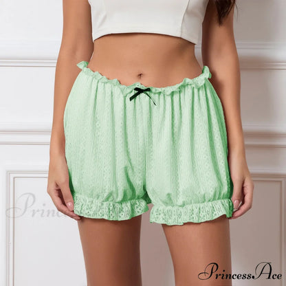 Charming Gathered Pumpkin Mini Green / S short-250223