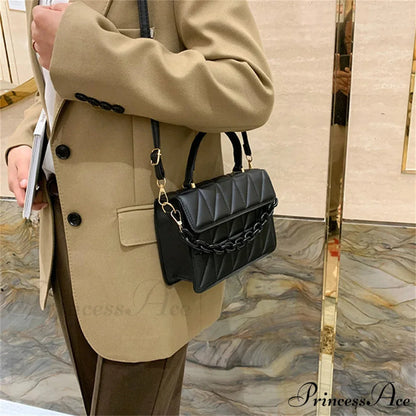 Checkered Chain Crossbody Bag Brand Designer crossbody-250126