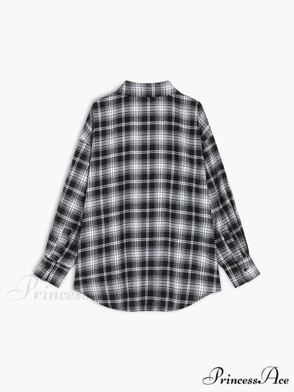 Checkered Charming Oversized Shirt