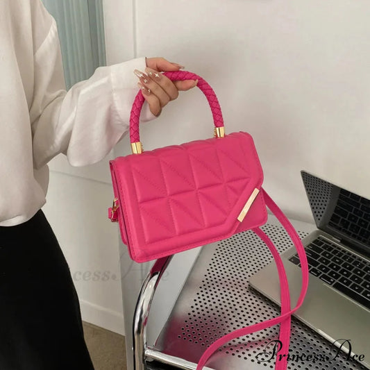 Checkered Faux Leather Designer Crossbody Purse handbag-250126