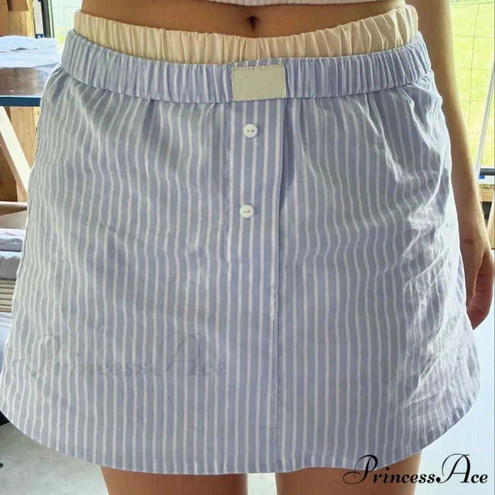 Checkered Gingham Short Skirt skirts-250223