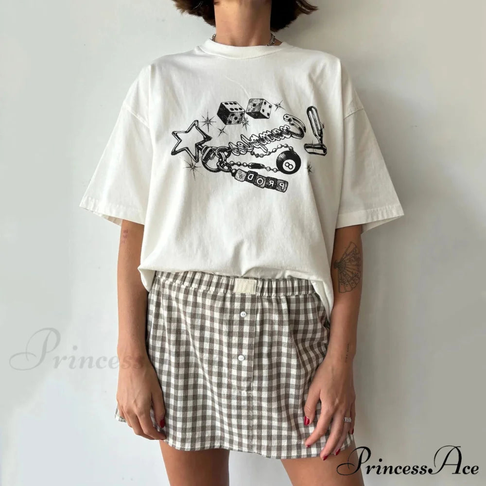 Checkered Gingham Short Skirt skirts-250223