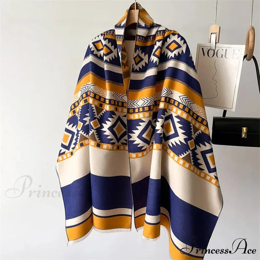 Checkered Pattern Cashmere Pashmina Winter Scarf Multi Color scarf-241228