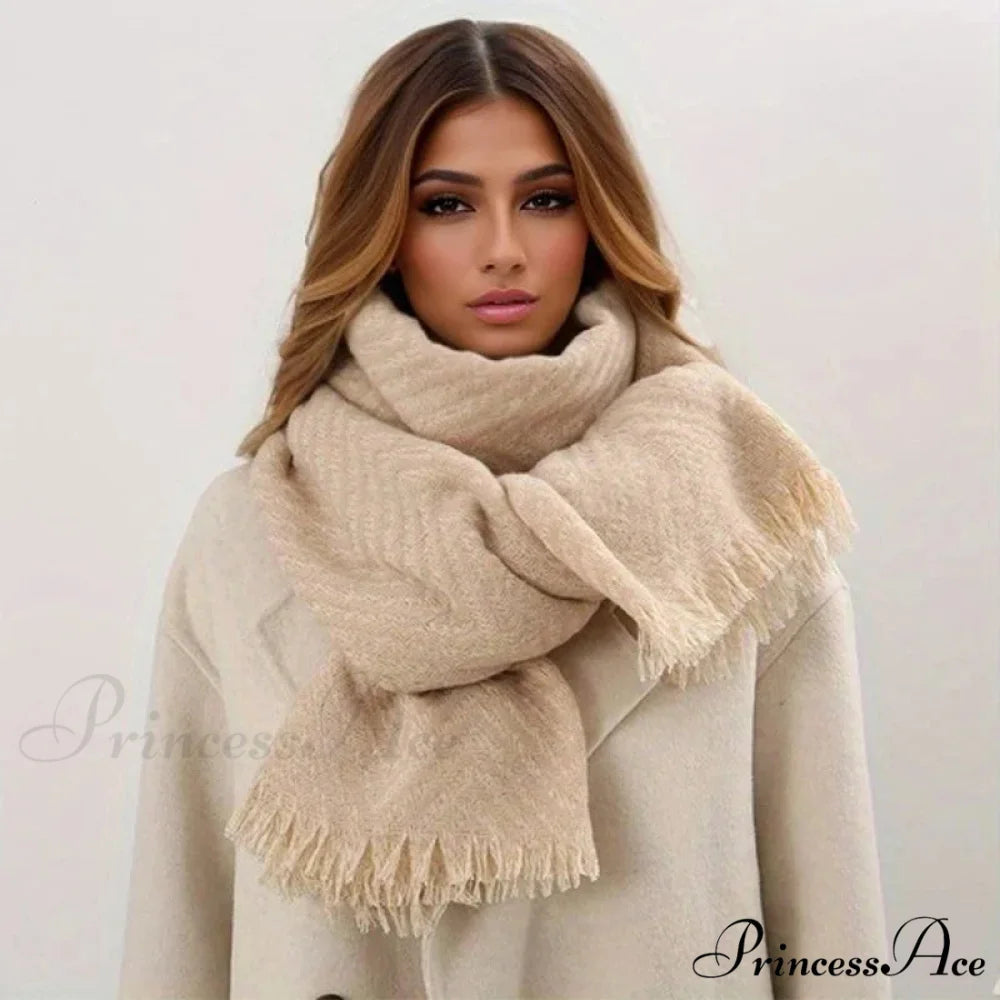 Checkered Pattern Cashmere Winter Travel Scarf Multi Color13 / 65x200cm scarf-241228