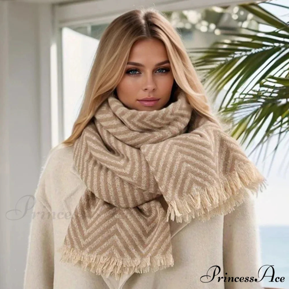 Checkered Pattern Cashmere Winter Travel Scarf Multi Color2 / 65x200cm scarf-241228