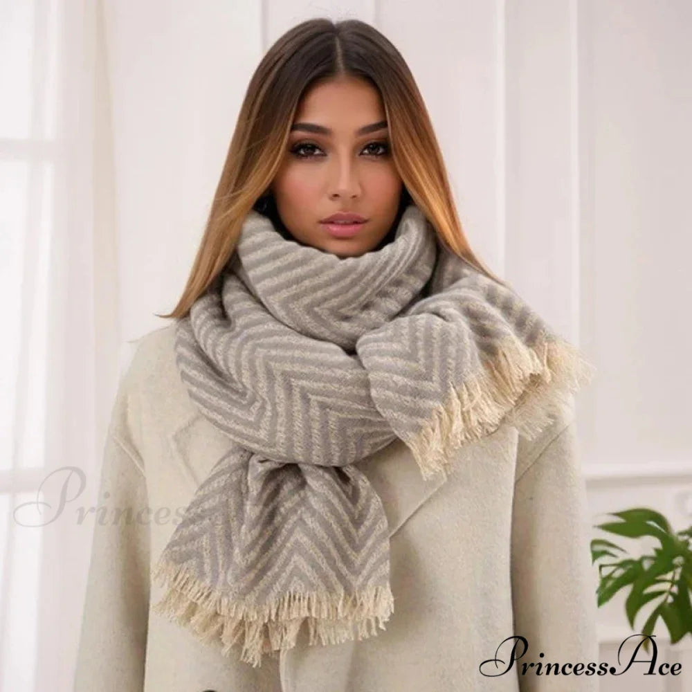 Checkered Pattern Cashmere Winter Travel Scarf Multi Color6 / 65x200cm scarf-241228