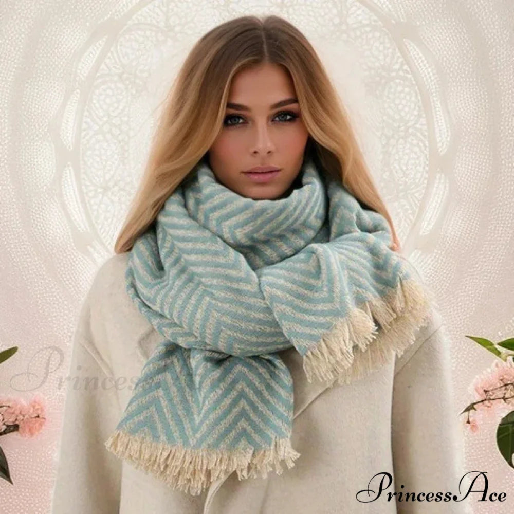 Checkered Pattern Cashmere Winter Travel Scarf Multi Color9 / 65x200cm scarf-241228