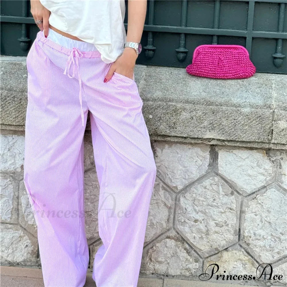 Checkered Pattern Stretchy Tie Waist Professional Pant pant-250223