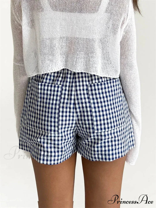 Checkered Pocket Lounge Short short-250223
