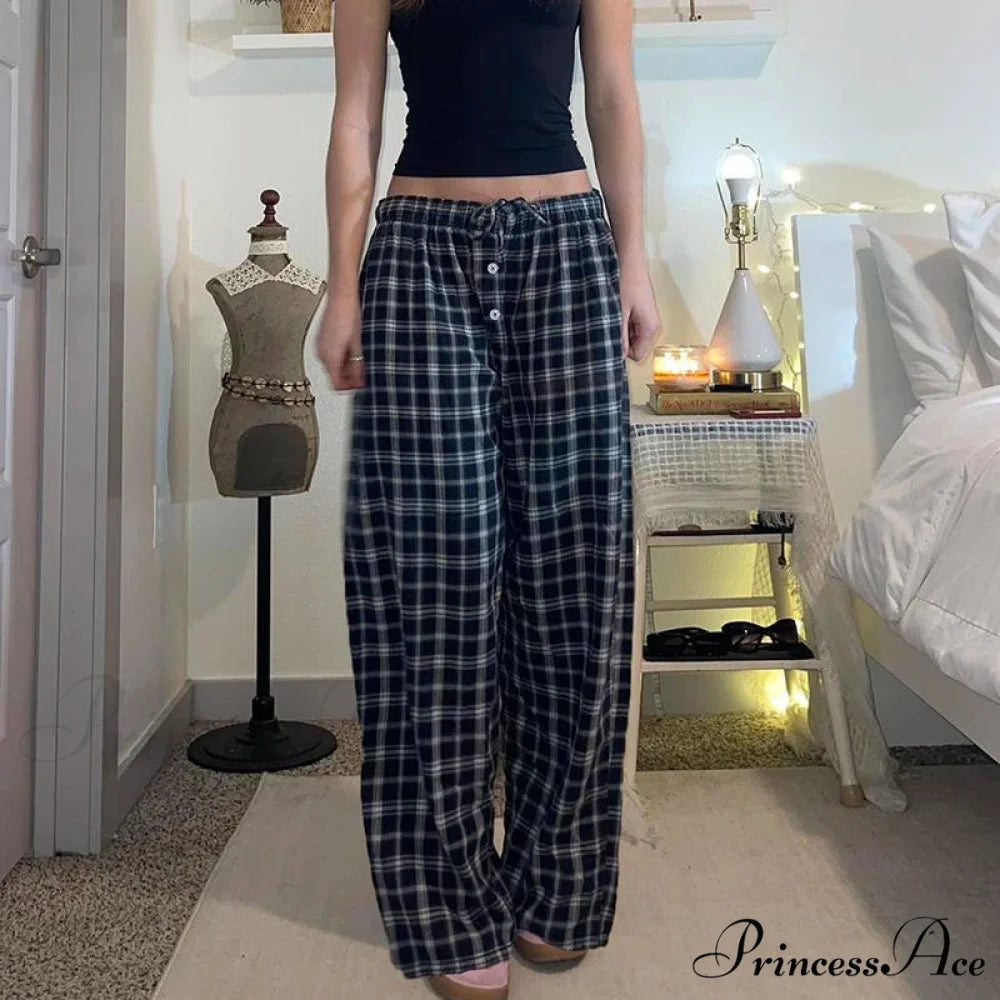 Checkered Straight Classic Relaxed Fit Jogger Pant pant-250223