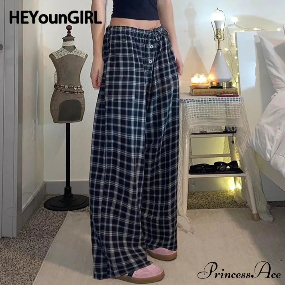 Checkered Straight Classic Relaxed Fit Jogger Pant Black / S pant-250223