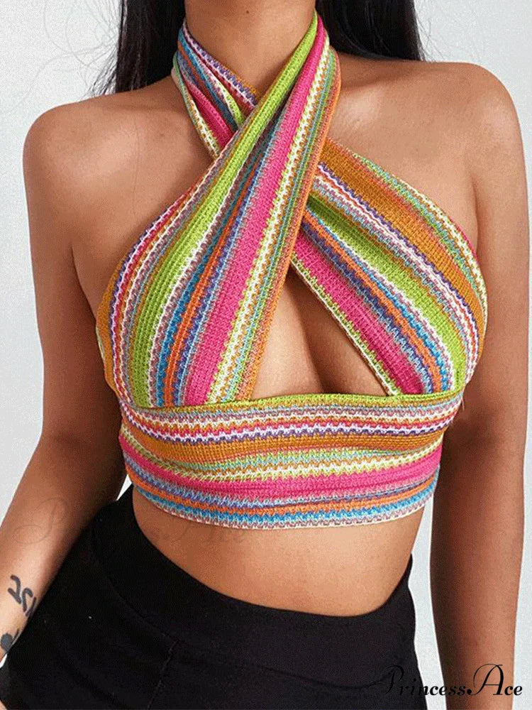 Cherubic Raglan Graceful Sleeve Crop Top Multicolor 2 / S