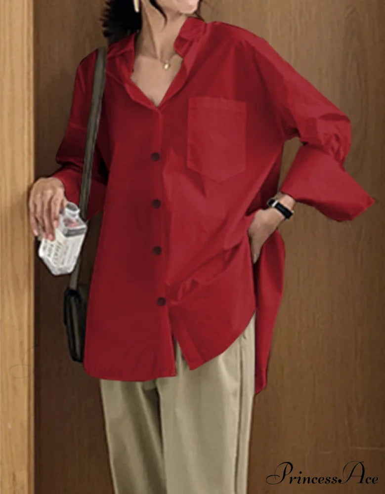 CHERYL ASYMMETRICAL TOP Red / S