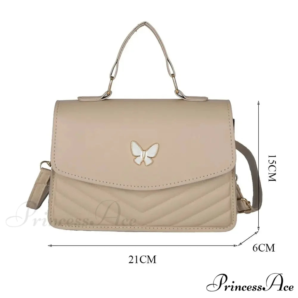 Chic Butterfly Embroidery Faux Leather Purse handbag-250126