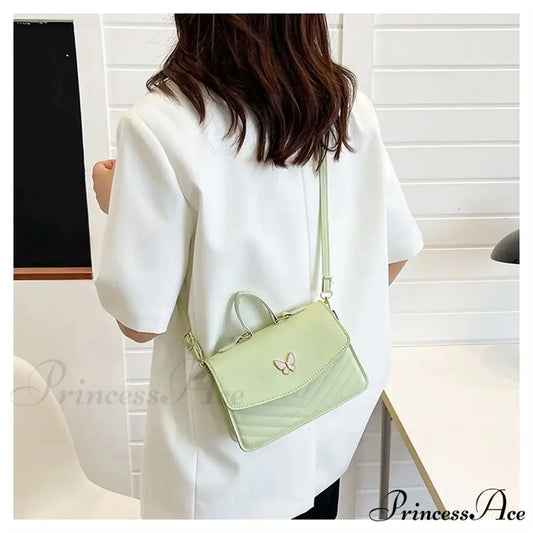 Chic Butterfly Embroidery Faux Leather Purse handbag-250126