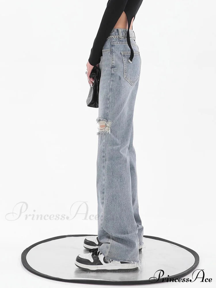 Chic Casual Y2k Ripped Jeans