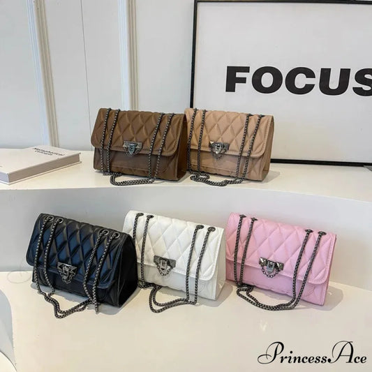 Chic Diamond Grid Crossbody Shoulder Bag shoulder-250126