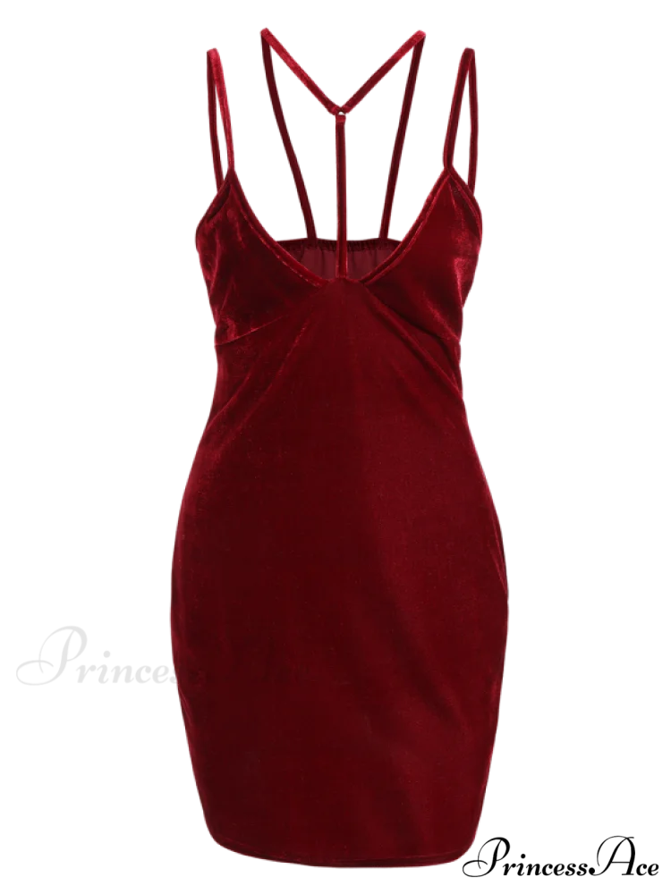Chic Low - Strappy Gown Velvet Cut