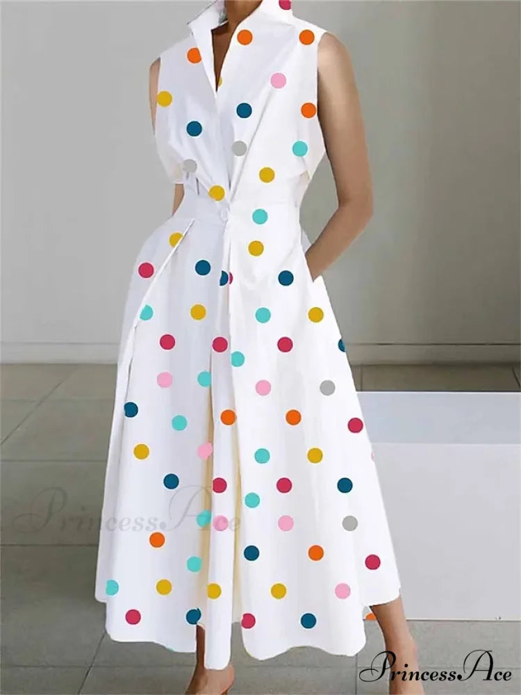 Chic Polka Dot Maxi Dress