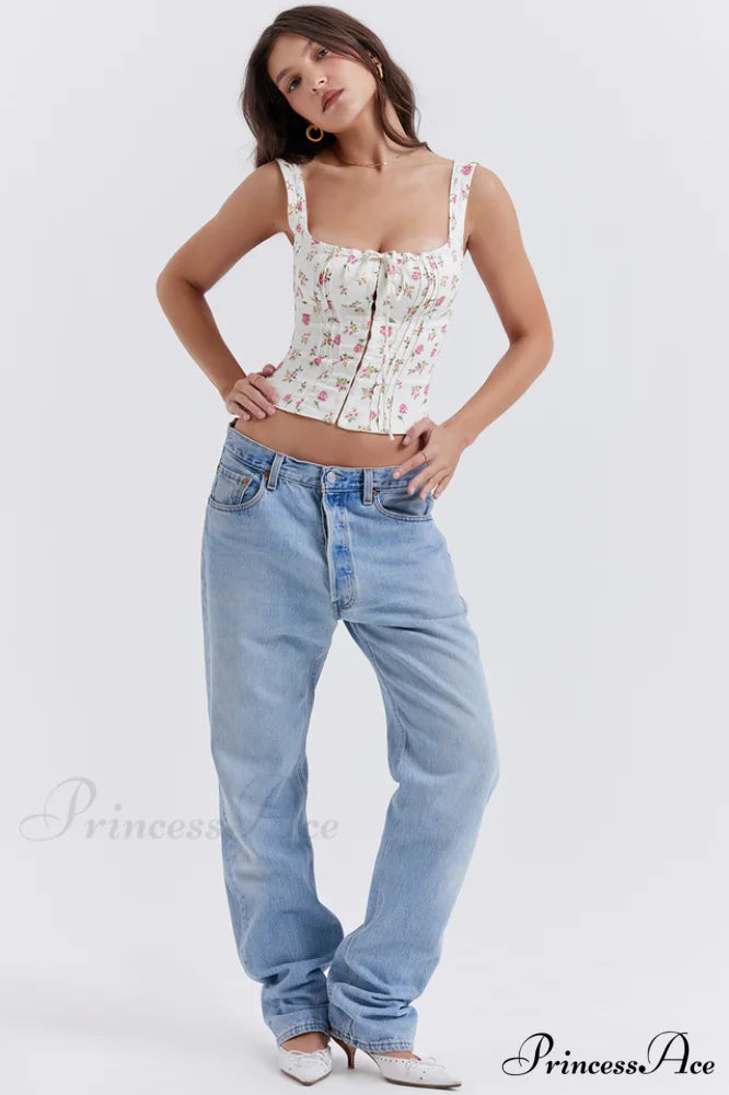 Chic Rose Stylish Print Top