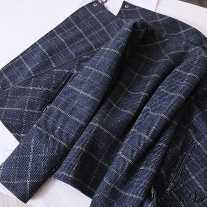 Chic Short Plaid Jackets