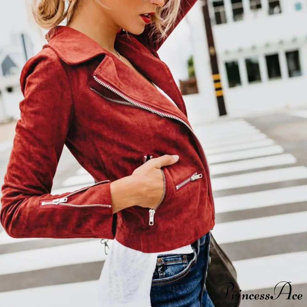 Chic Stylish Elegant Trendy Sophisticated Sleek Motorcycle Long Sleeve Warm Outwear Winter Outer Jacket