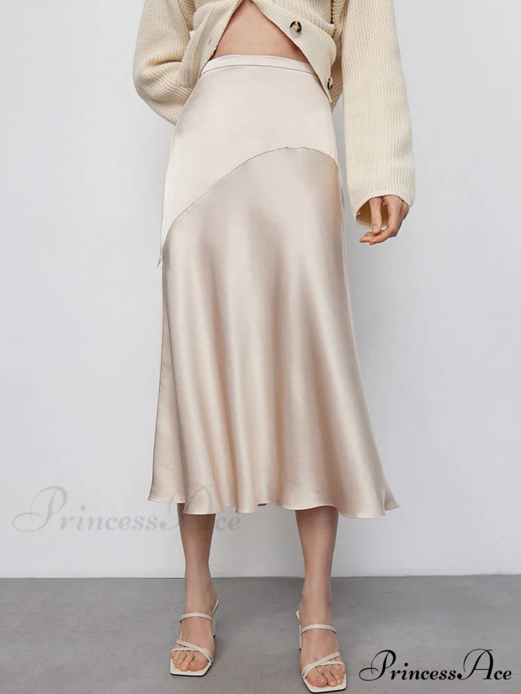Chic Trumpet Satin Silky Skirt