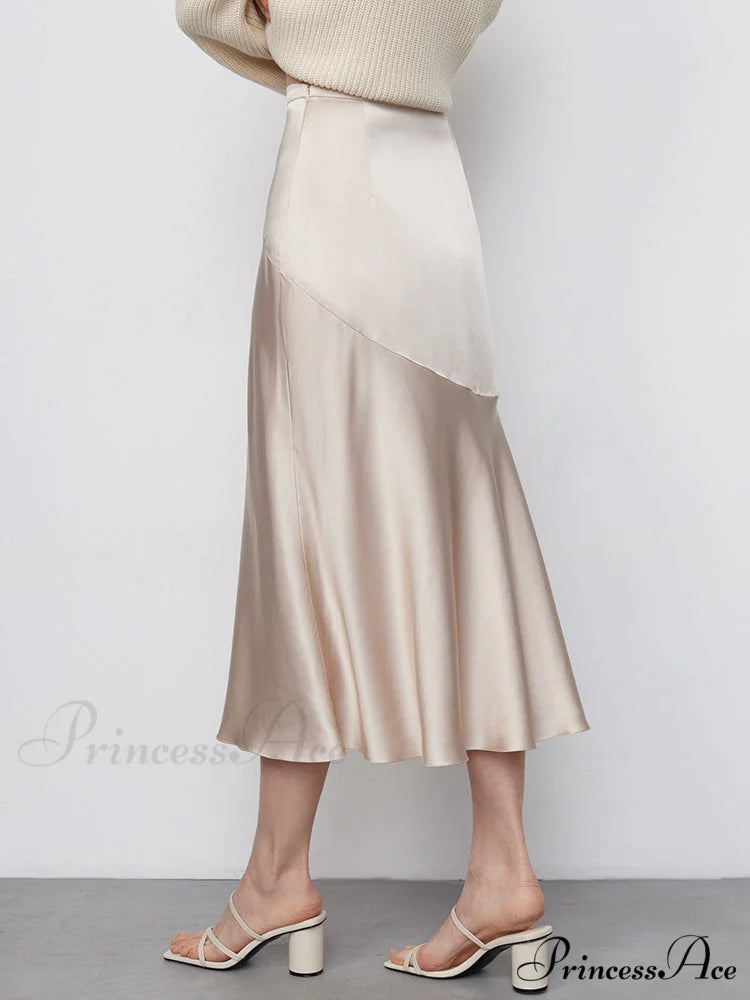 Chic Trumpet Satin Silky Skirt