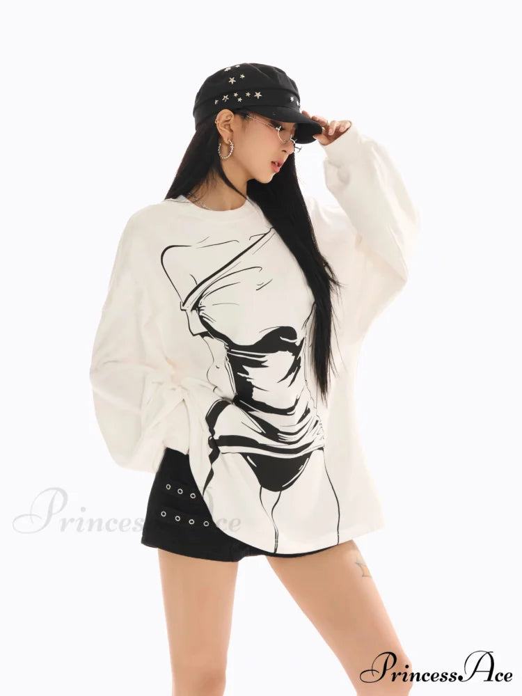 Chic Vintage Sexy Perspective Cozy Comfortable Hoodie Sweatshirts & Hoodies-L