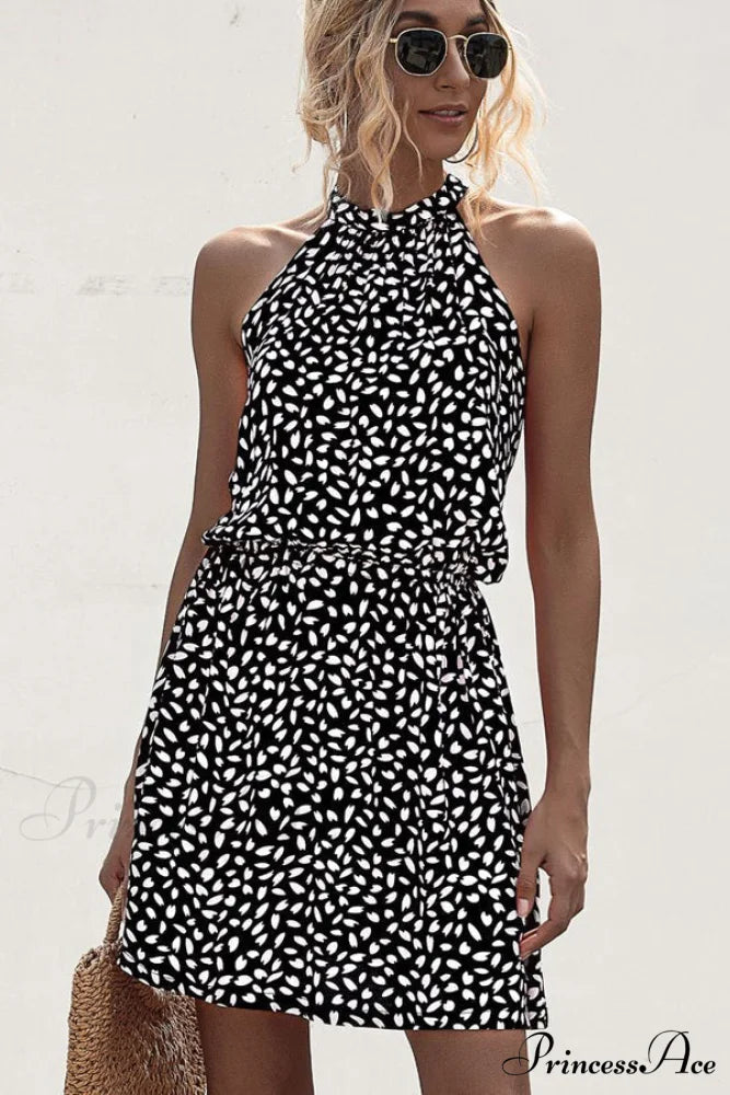 Chiffon Lace Solid Trendy Color Mini Dress